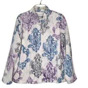 Alfred Dunner Women’s Fleece Full Zip Jacket Pockets Size XL